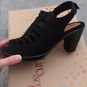 Black Opened bootie like Heels